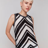 Sleeveless Crochet Crew Neck Top - Charlie B - 690178647970 - Sugar River Shoppe - 