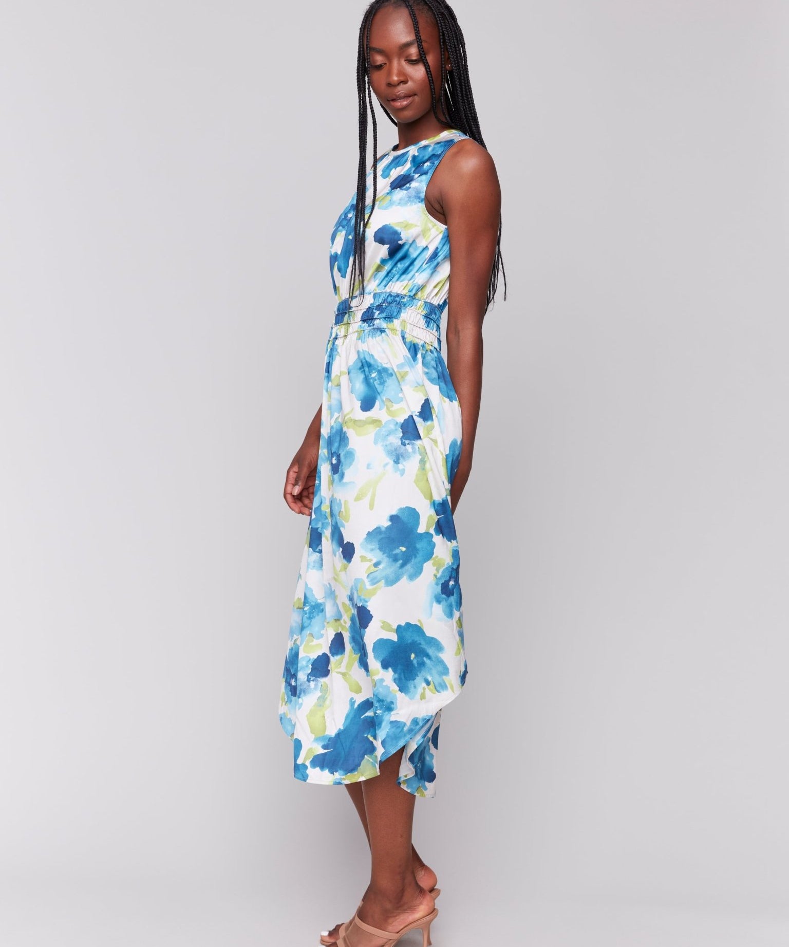 Sleeveless Printed Flowy Dress - Charlie B - 690178620539 - Sugar River Shoppe - 