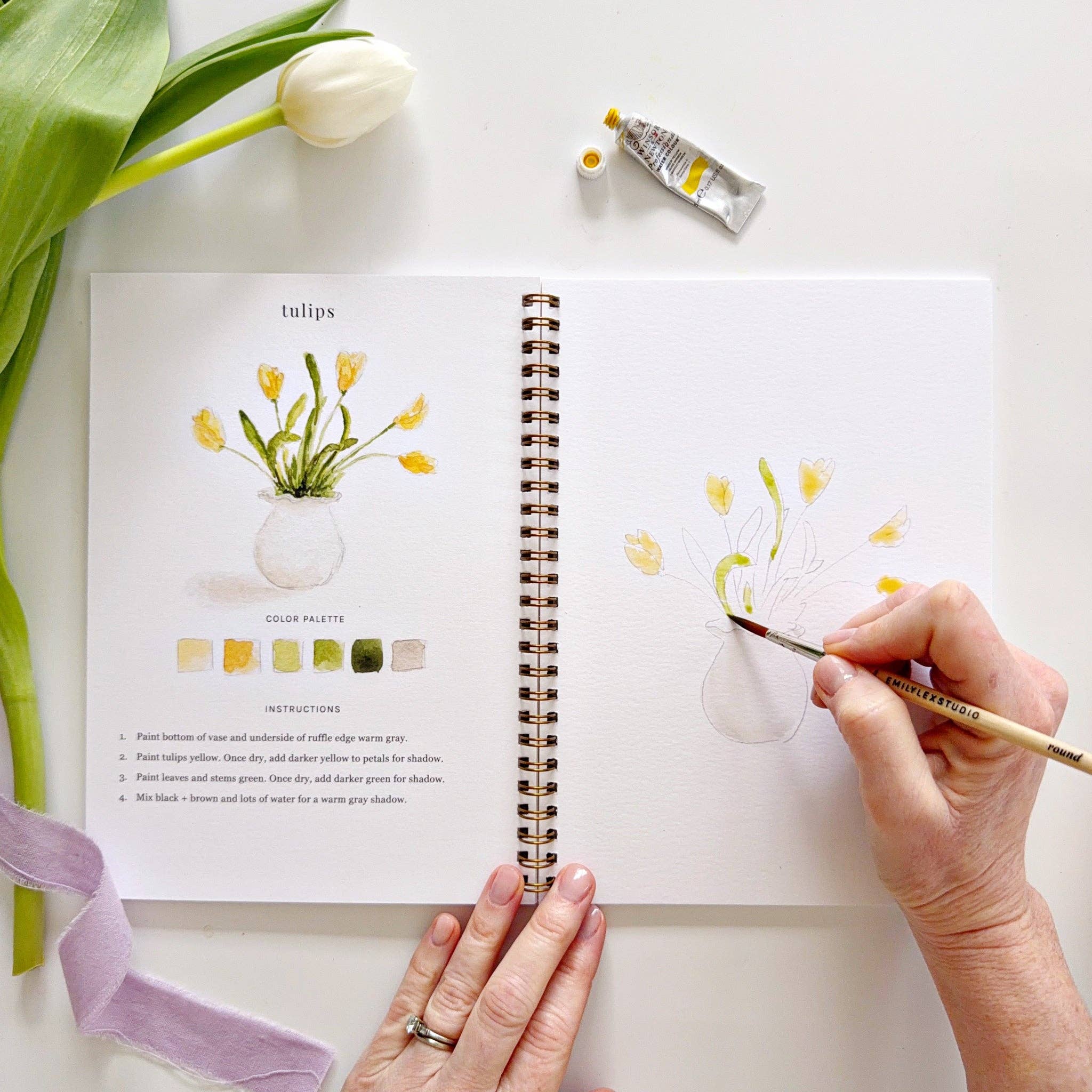 Spring watercolor workbook - emily lex studio - 810139741268 - Sugar River Shoppe - 
