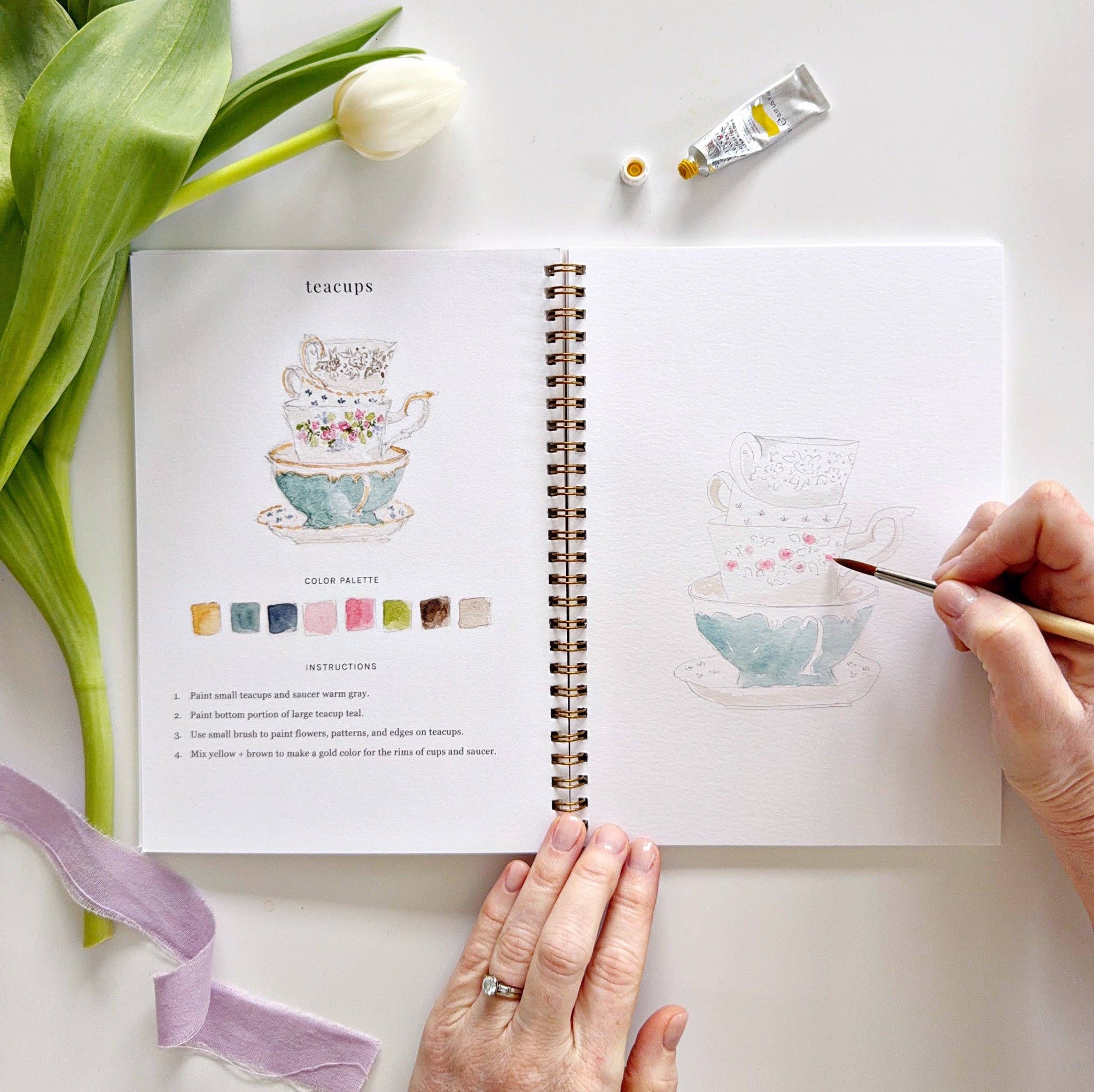 Spring watercolor workbook - emily lex studio - 810139741268 - Sugar River Shoppe - 
