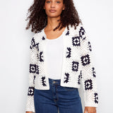 Square Crochet Cardigan - White - Charlie B - 690178746420 - Sugar River Shoppe - 