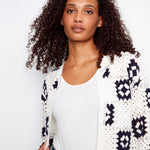 Square Crochet Cardigan - White - Charlie B - 690178746420 - Sugar River Shoppe - 