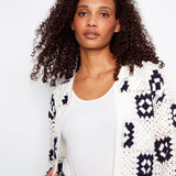Square Crochet Cardigan - White - Charlie B - 690178746420 - Sugar River Shoppe - 