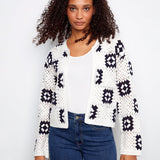 Square Crochet Cardigan - White - Charlie B - 690178746420 - Sugar River Shoppe - 