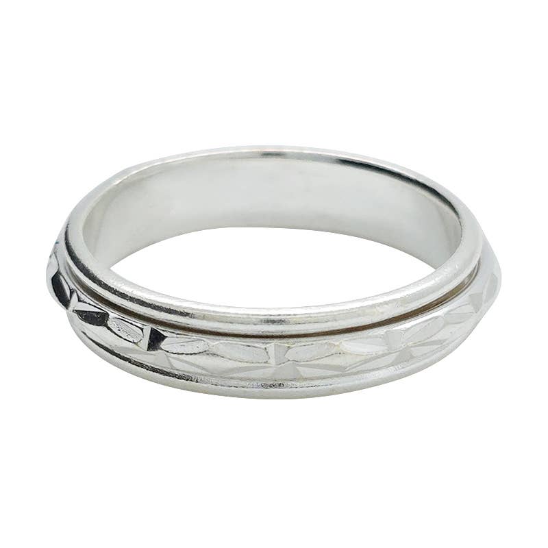Sterling Silver Spinner Ring - Amberman - 89702440 - Sugar River Shoppe - 