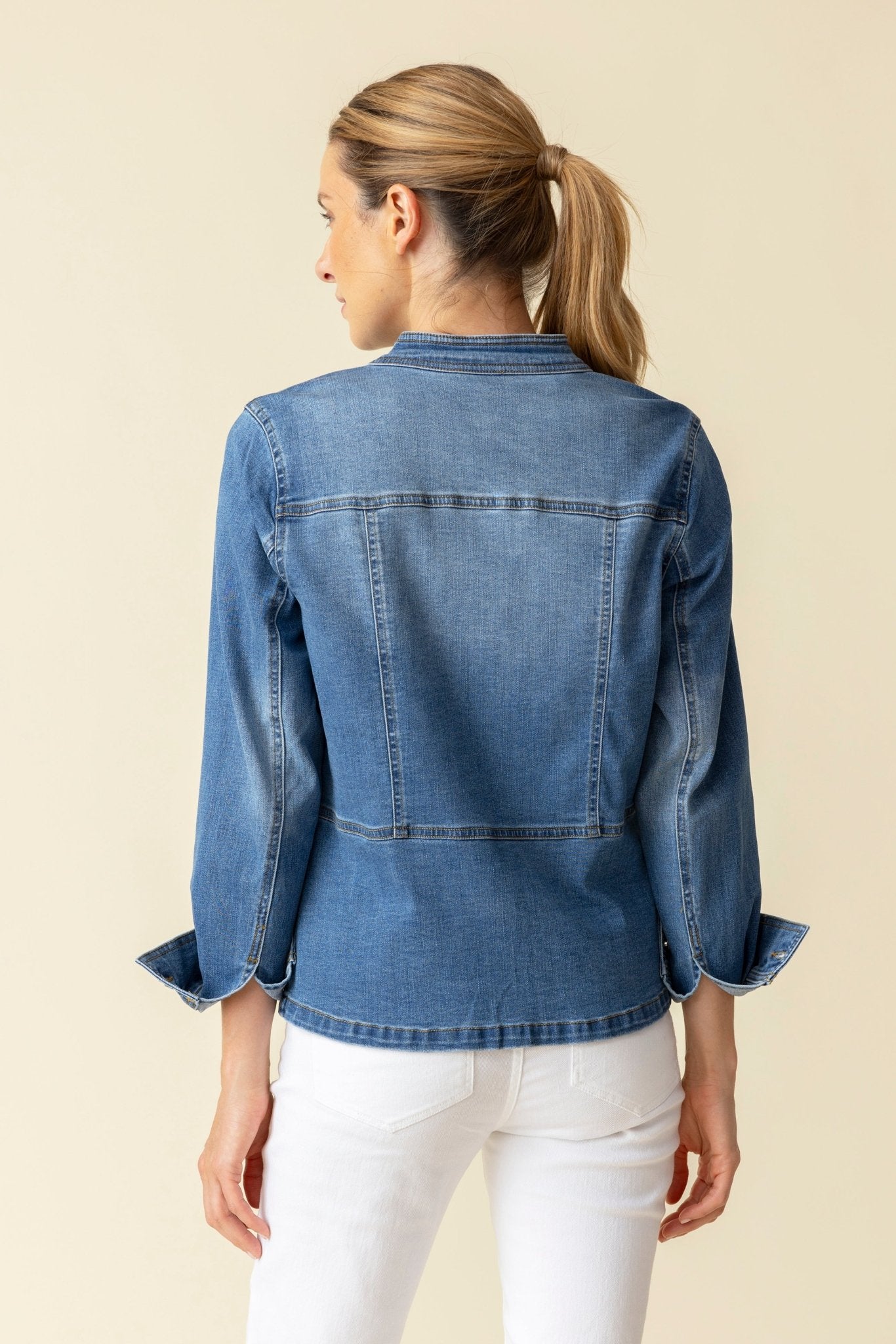 Stretch Denim Moto Jacket - Habitat - 194451540137 - Sugar River Shoppe - 
