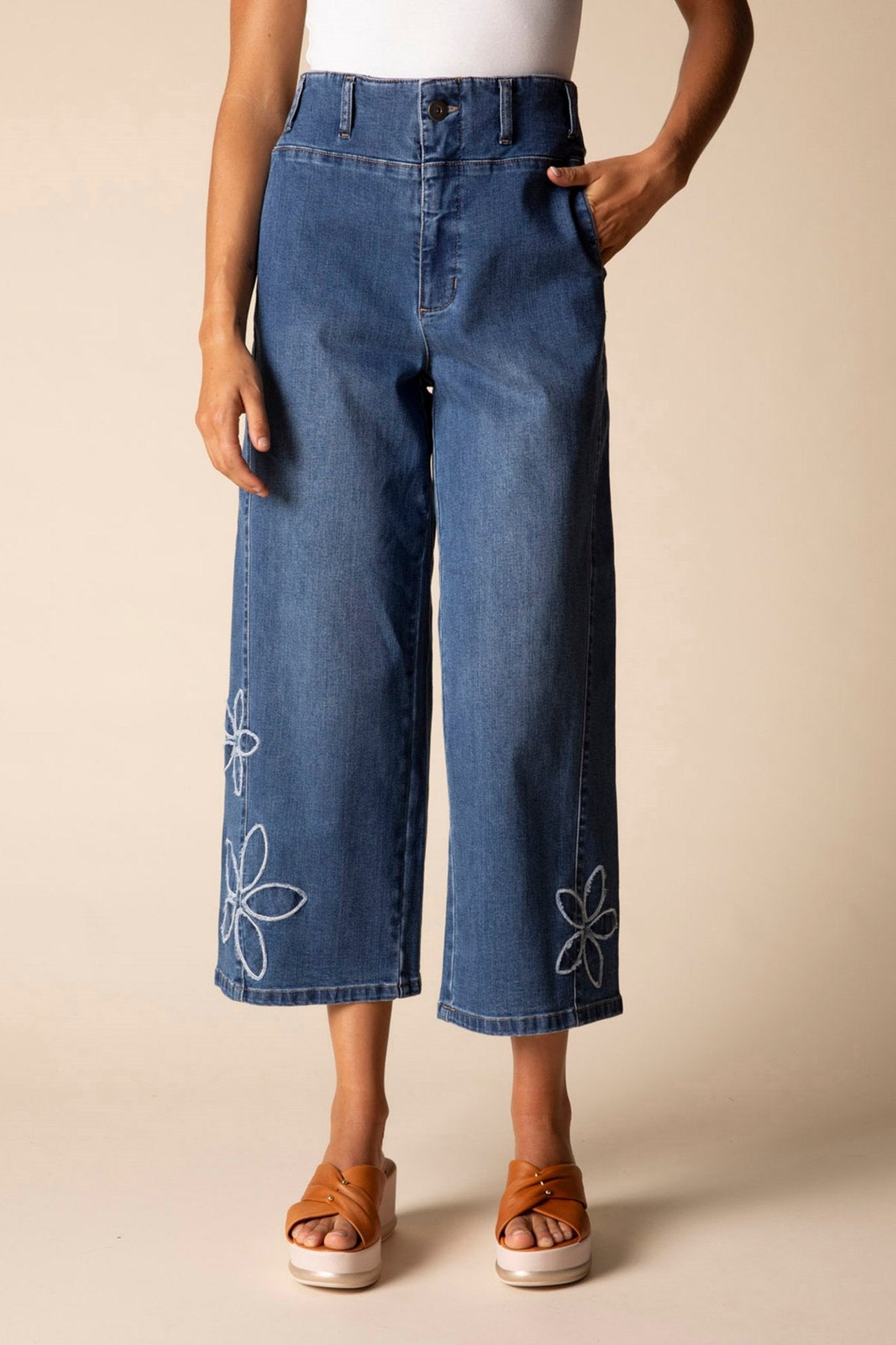 Stretch Denim Tossed Flower Jean - Habitat - 194451675730 - Sugar River Shoppe - 