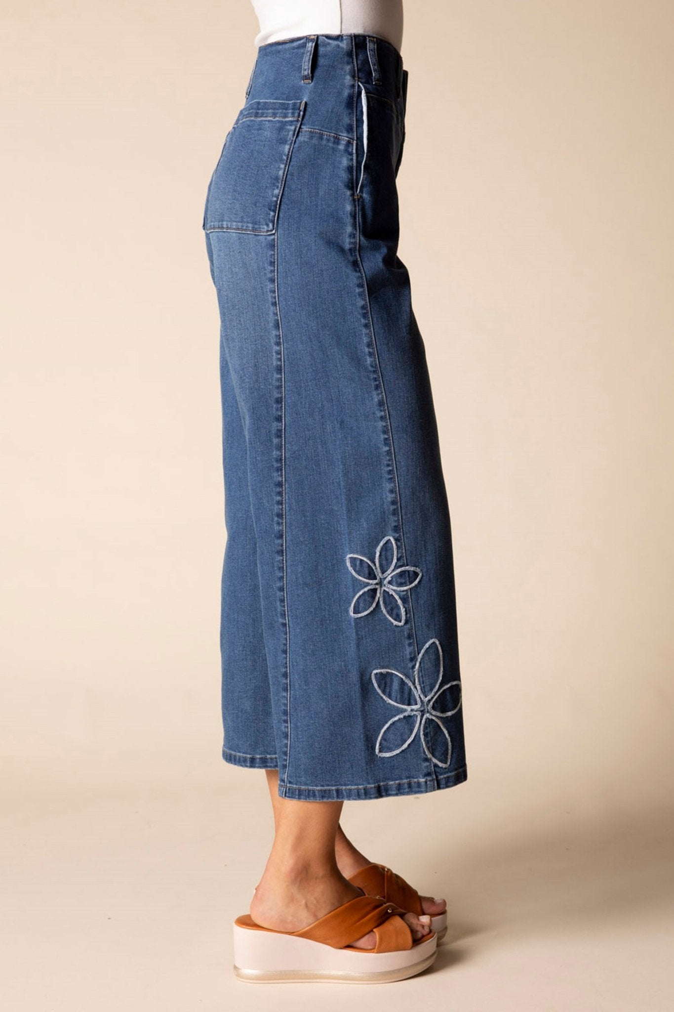 Stretch Denim Tossed Flower Jean - Habitat - 194451675730 - Sugar River Shoppe - 