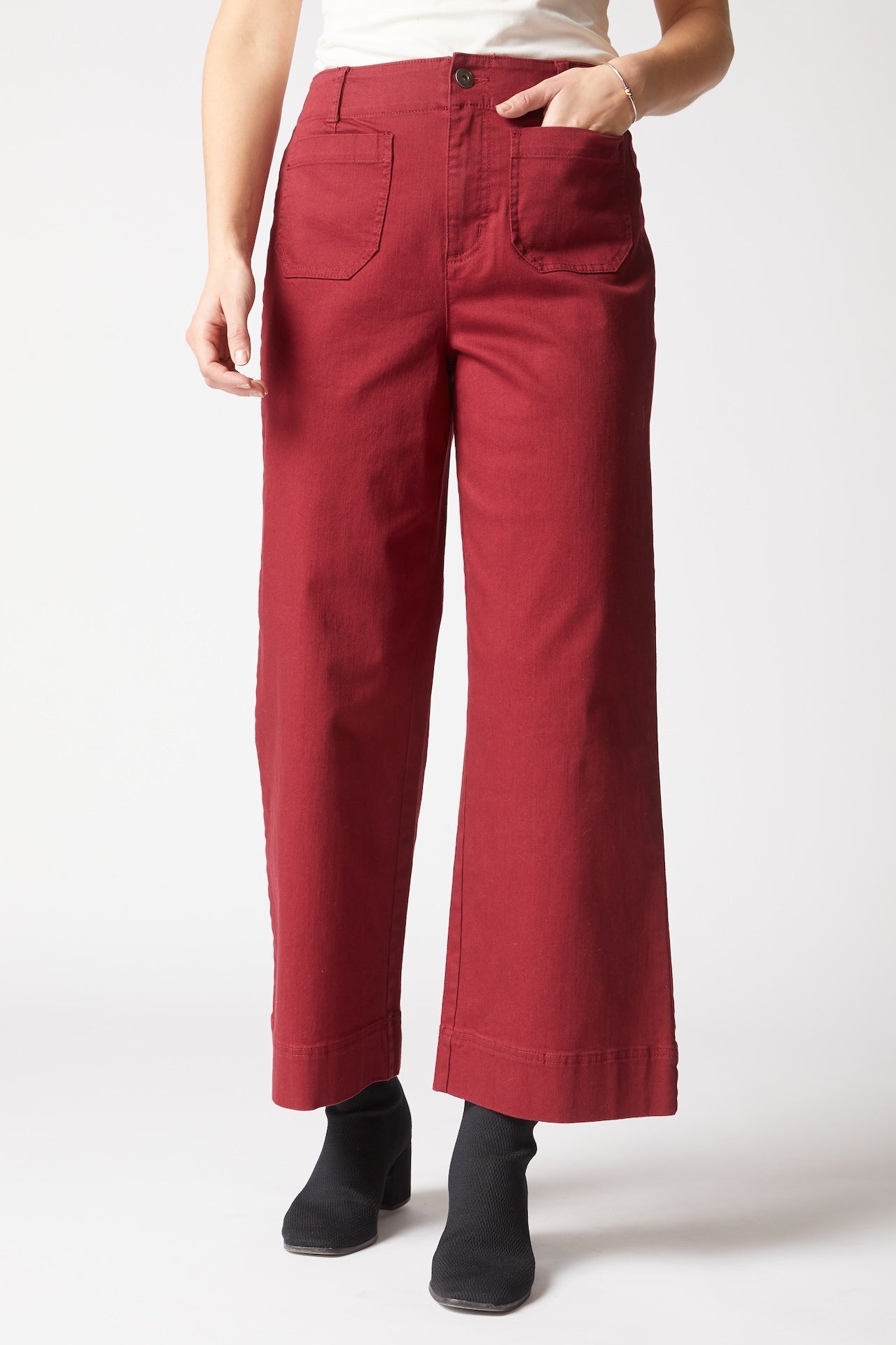 Stretch Denim Wide Leg Ankle Jean - Habitat - 194451612544 - Sugar River Shoppe - 