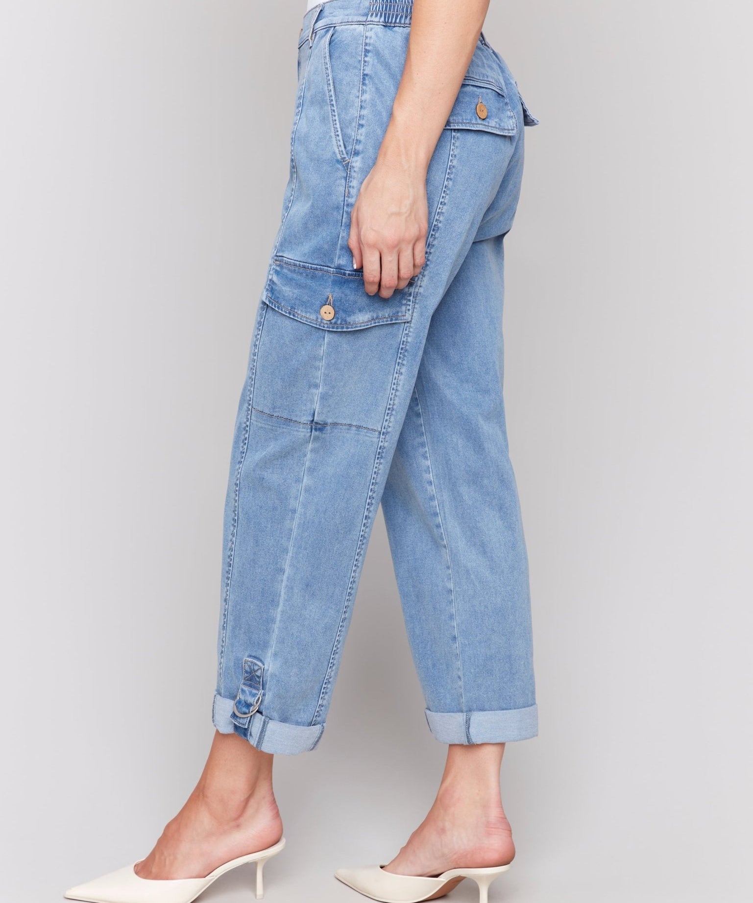 Stretch Tencel Cargo Pants - Charlie B - 690178627163 - Sugar River Shoppe - 