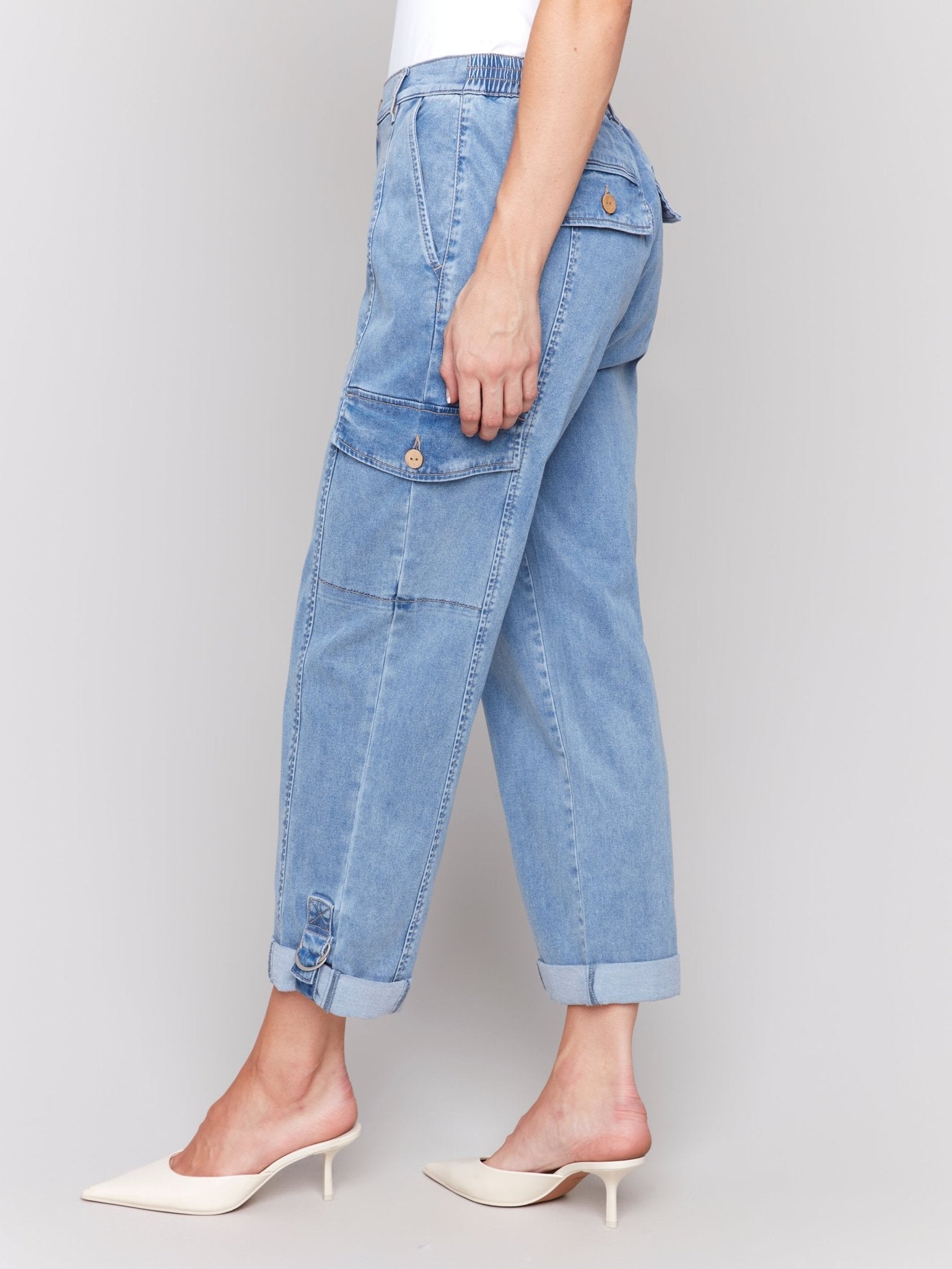 Stretch Tencel Cargo Pants - Charlie B - 690178627163 - Sugar River Shoppe - 