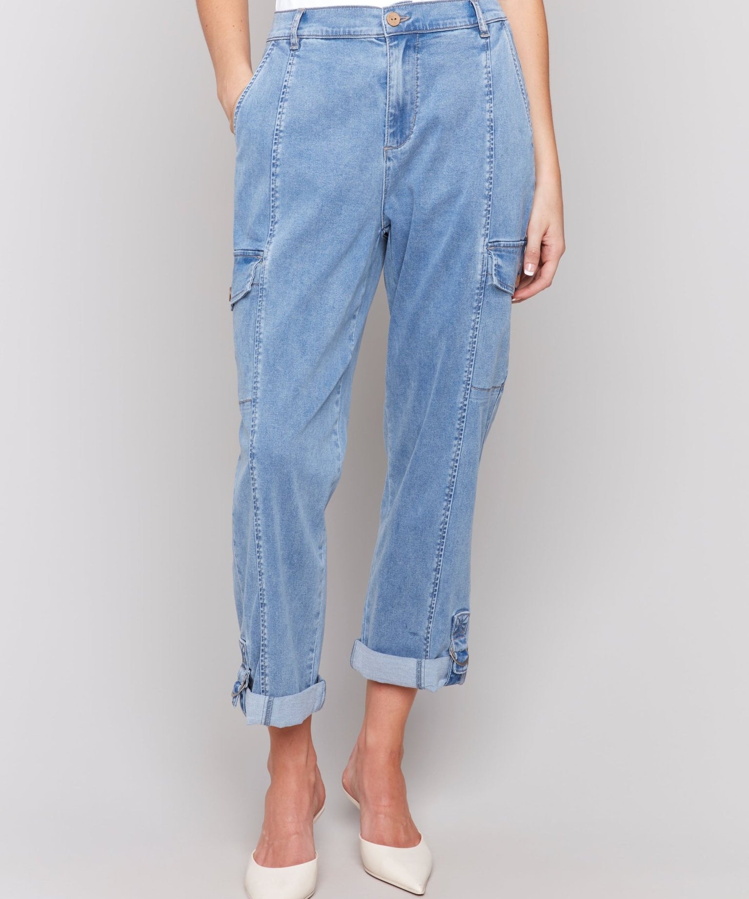 Stretch Tencel Cargo Pants - Charlie B - 690178627163 - Sugar River Shoppe - 