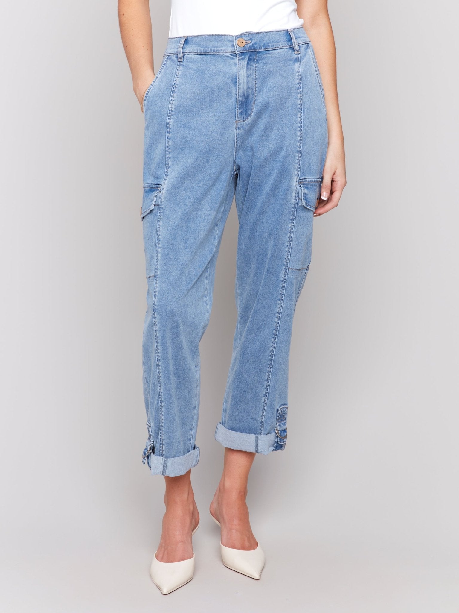 Stretch Tencel Cargo Pants - Charlie B - 690178627163 - Sugar River Shoppe - 