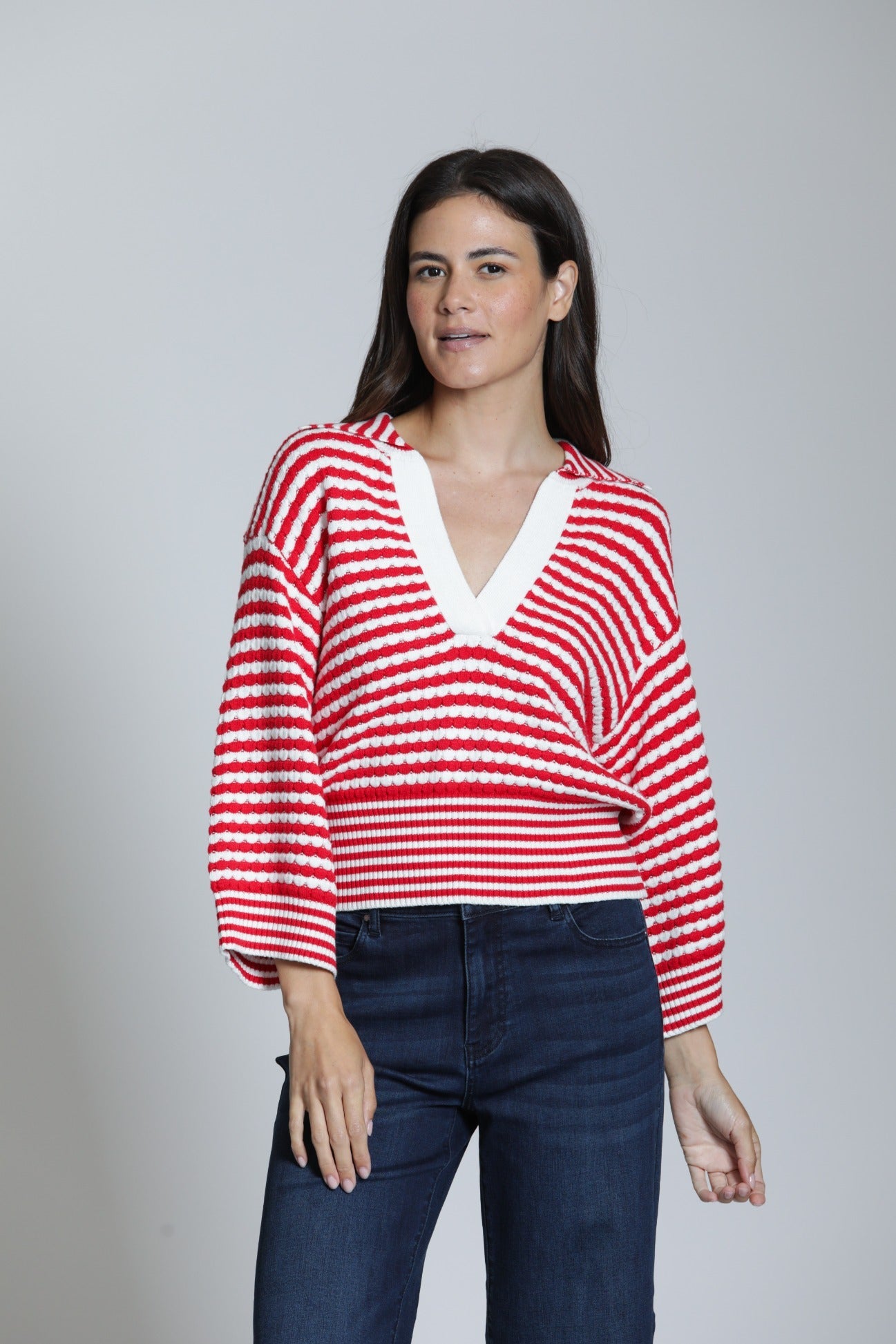 Strip Knit Sweater - APNY - 605258413536 - Sugar River Shoppe - 