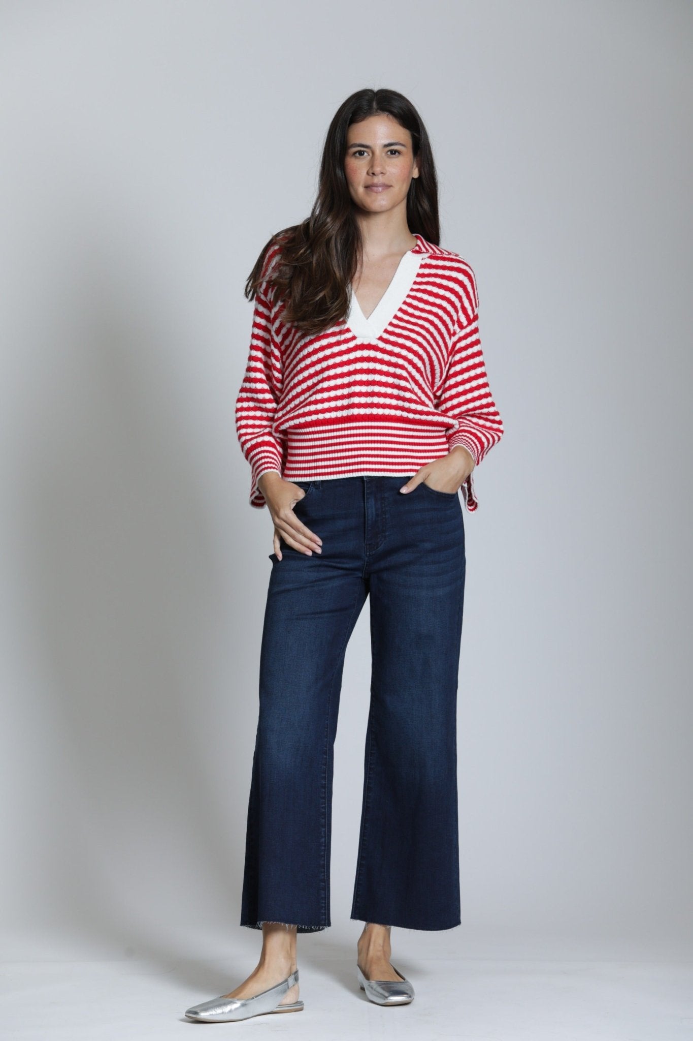 Strip Knit Sweater - APNY - 605258413536 - Sugar River Shoppe - 