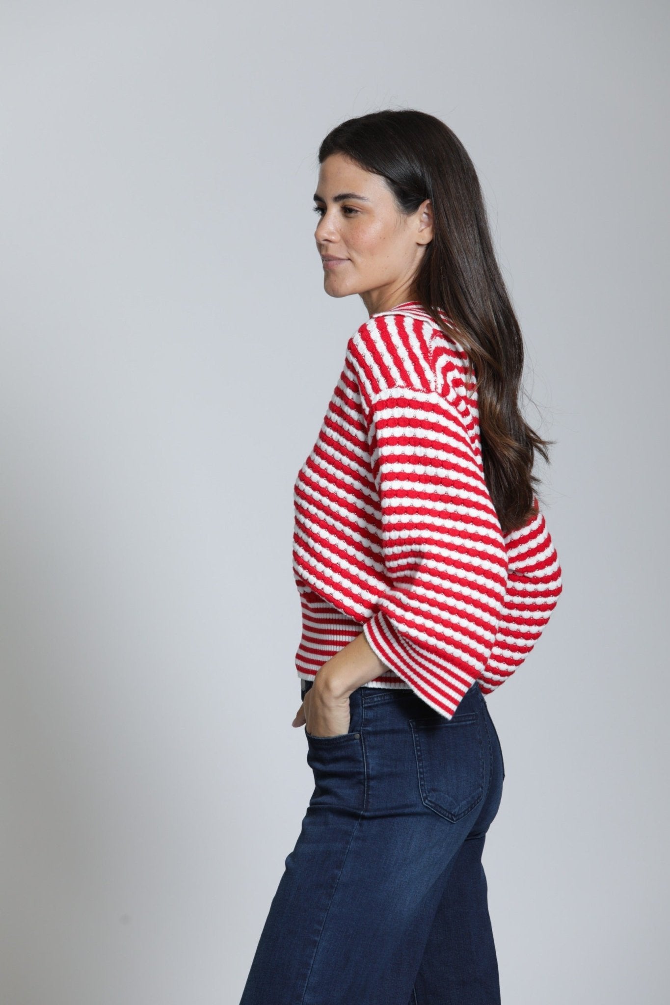 Strip Knit Sweater - APNY - 605258413536 - Sugar River Shoppe - 