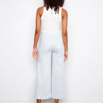 Striped Cropped Patch Pocket Flare Twill Pants - Charlie B - 690178728297 - Sugar River Shoppe - 