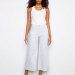 Striped Cropped Patch Pocket Flare Twill Pants - Charlie B - 690178728297 - Sugar River Shoppe - 