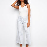 Striped Cropped Patch Pocket Flare Twill Pants - Charlie B - 690178728297 - Sugar River Shoppe - 