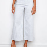 Striped Cropped Patch Pocket Flare Twill Pants - Charlie B - 690178728297 - Sugar River Shoppe - 
