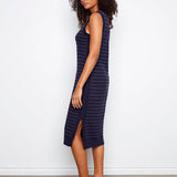 Striped Sleeveless Long Crew Neck Sweater Dress - Charlie B - 690178726606 - Sugar River Shoppe - 