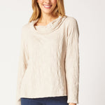 Sunburst Knit Cowl Seamed Tee - Habitat - 194451618737 - Sugar River Shoppe - 