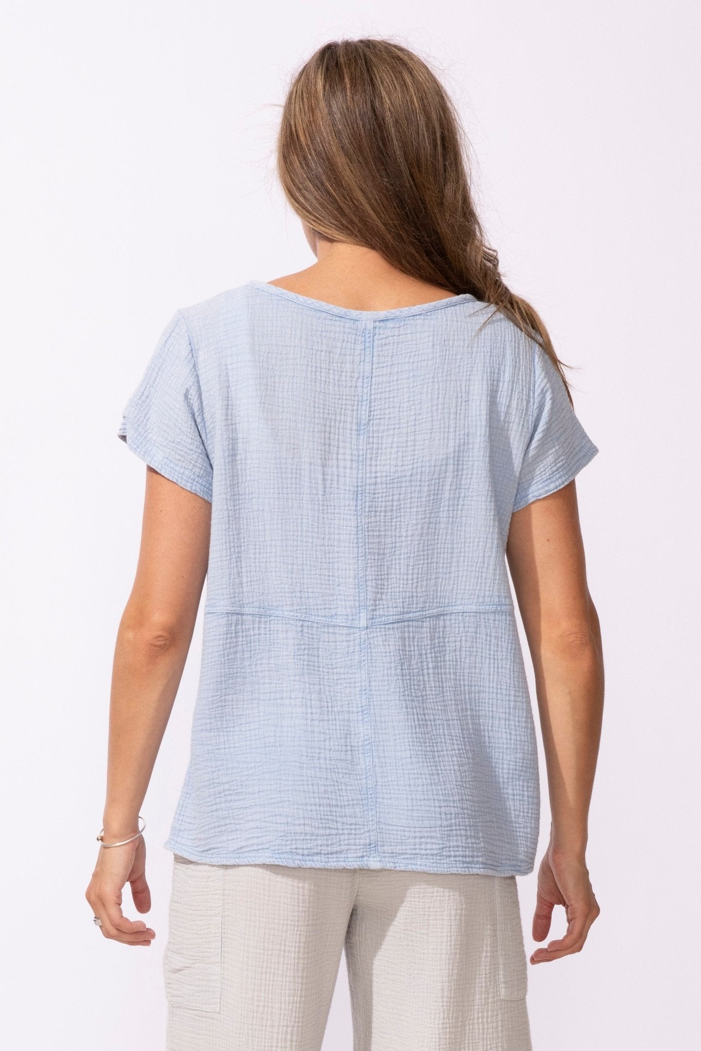 Sunkissed Cotton Gauze V - Neck - Habitat - 194451653240 - Sugar River Shoppe - 
