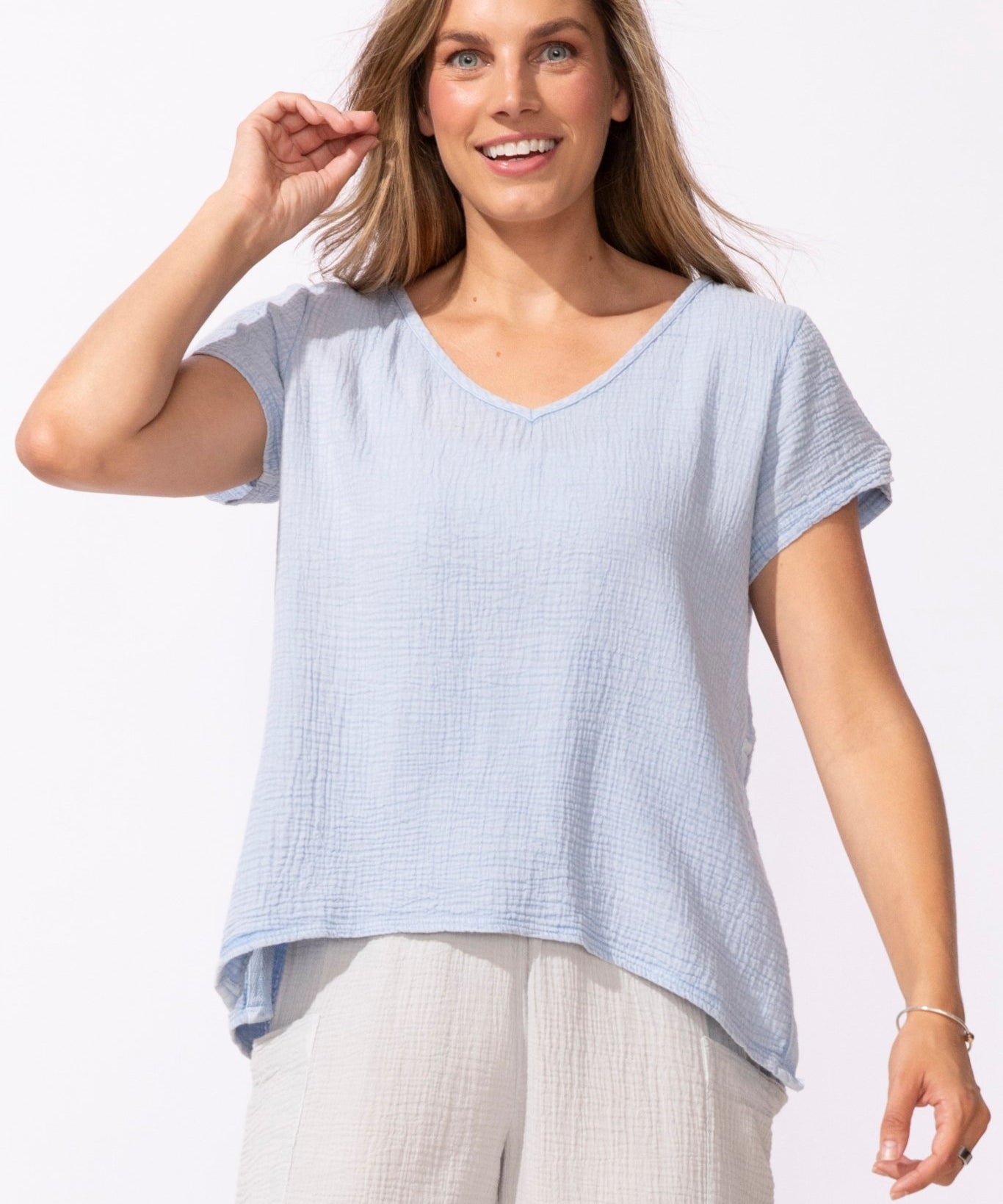 Sunkissed Cotton Gauze V - Neck - Habitat - 194451653240 - Sugar River Shoppe - 