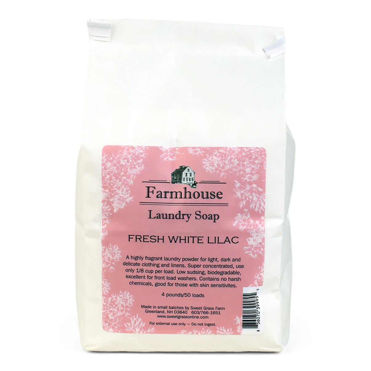All-Natural Laundry Soap Concentrate: Fresh White Lilac - Sugar River Shoppe