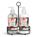 Meadow Body Lotion & Liquid Soap Caddy Set: Peony Rose - Sugar River Shoppe