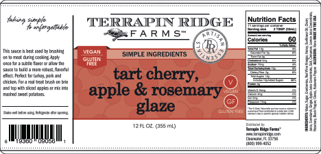 Tart Cherry, Apple & Rosemary Glaze - Terrapin Ridge Farms - 619360090561 - Sugar River Shoppe - 