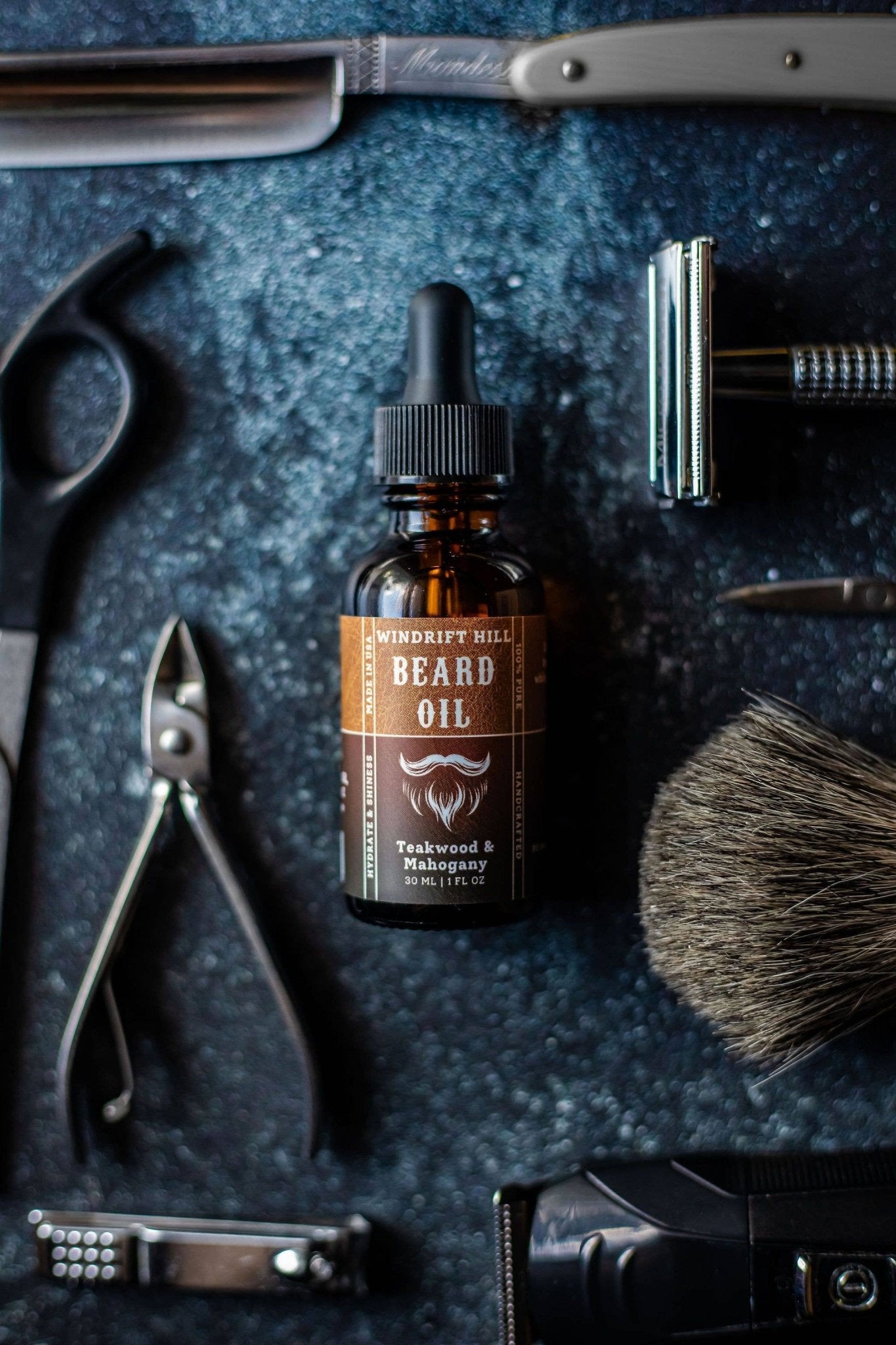 Teakwood & Mahogany | Beard Oil - Windrift Hill Goat Milk Skincare - 804551436611 - Sugar River Shoppe - 