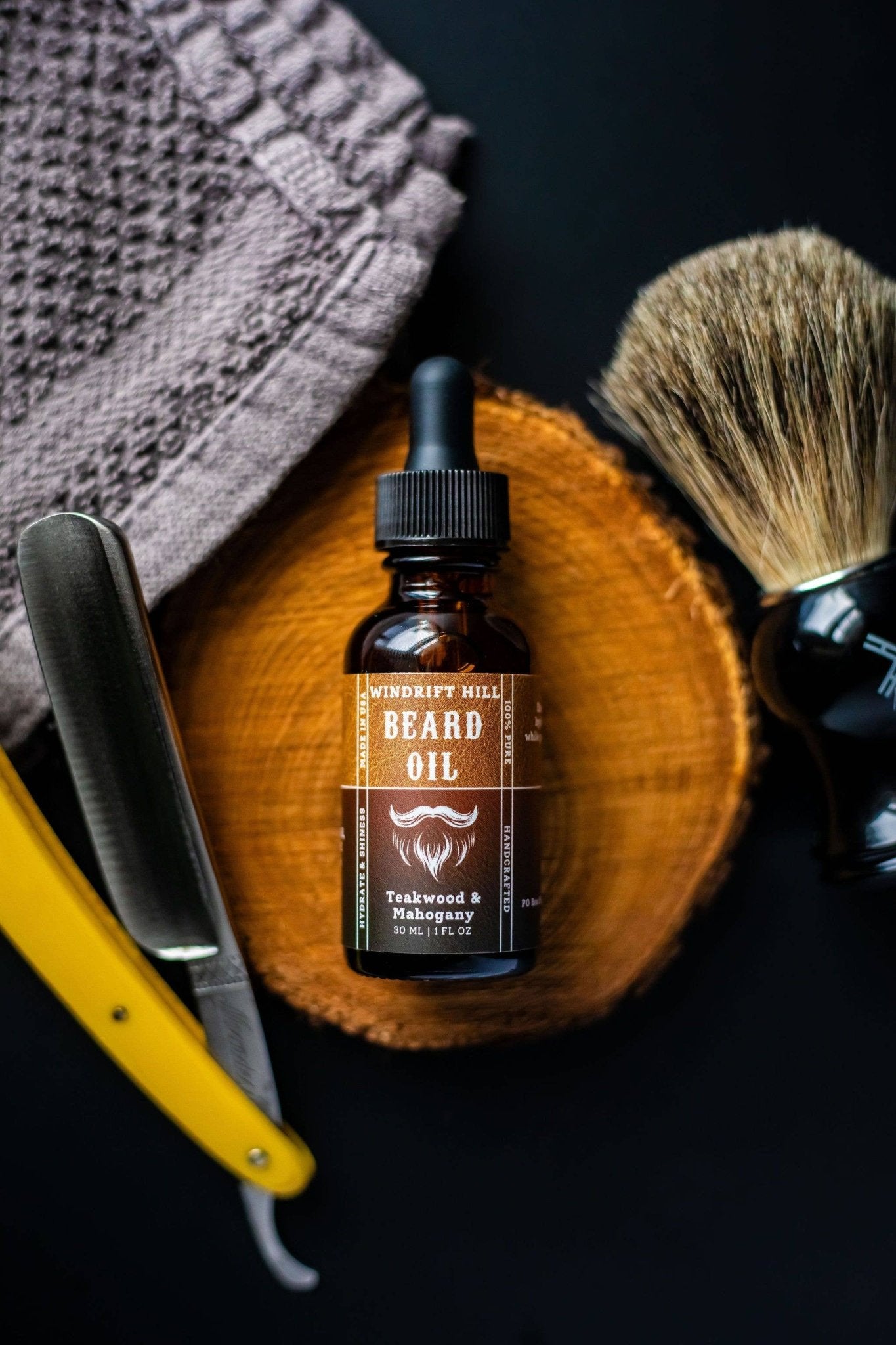 Teakwood & Mahogany | Beard Oil - Windrift Hill Goat Milk Skincare - 804551436611 - Sugar River Shoppe - 