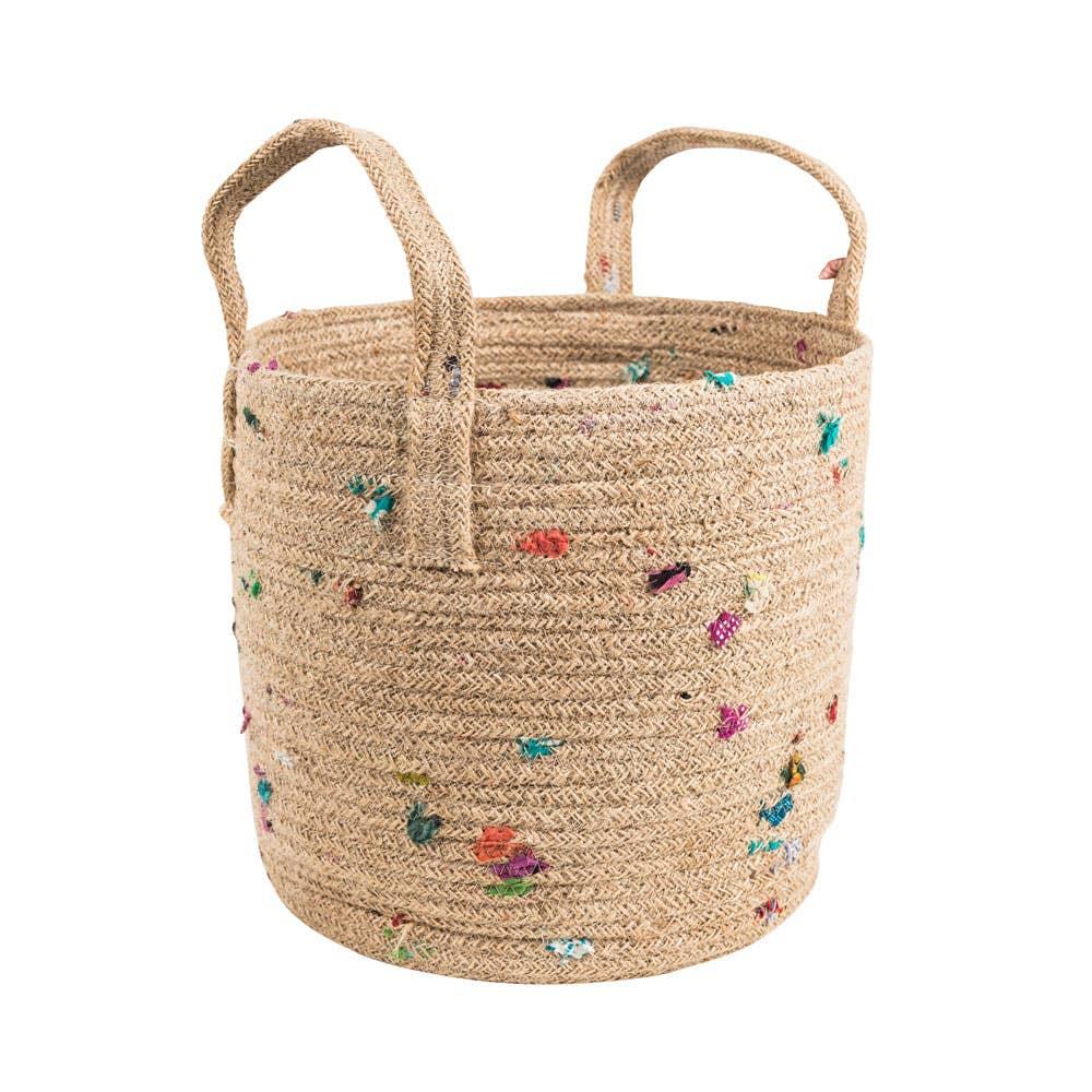 Bright Bits Jute Basket 10" - Sugar River Shoppe
