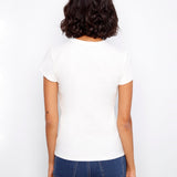 Tencel Rib Crew Neck T-Shirt - Charlie B - 690178765414 - Sugar River Shoppe - 