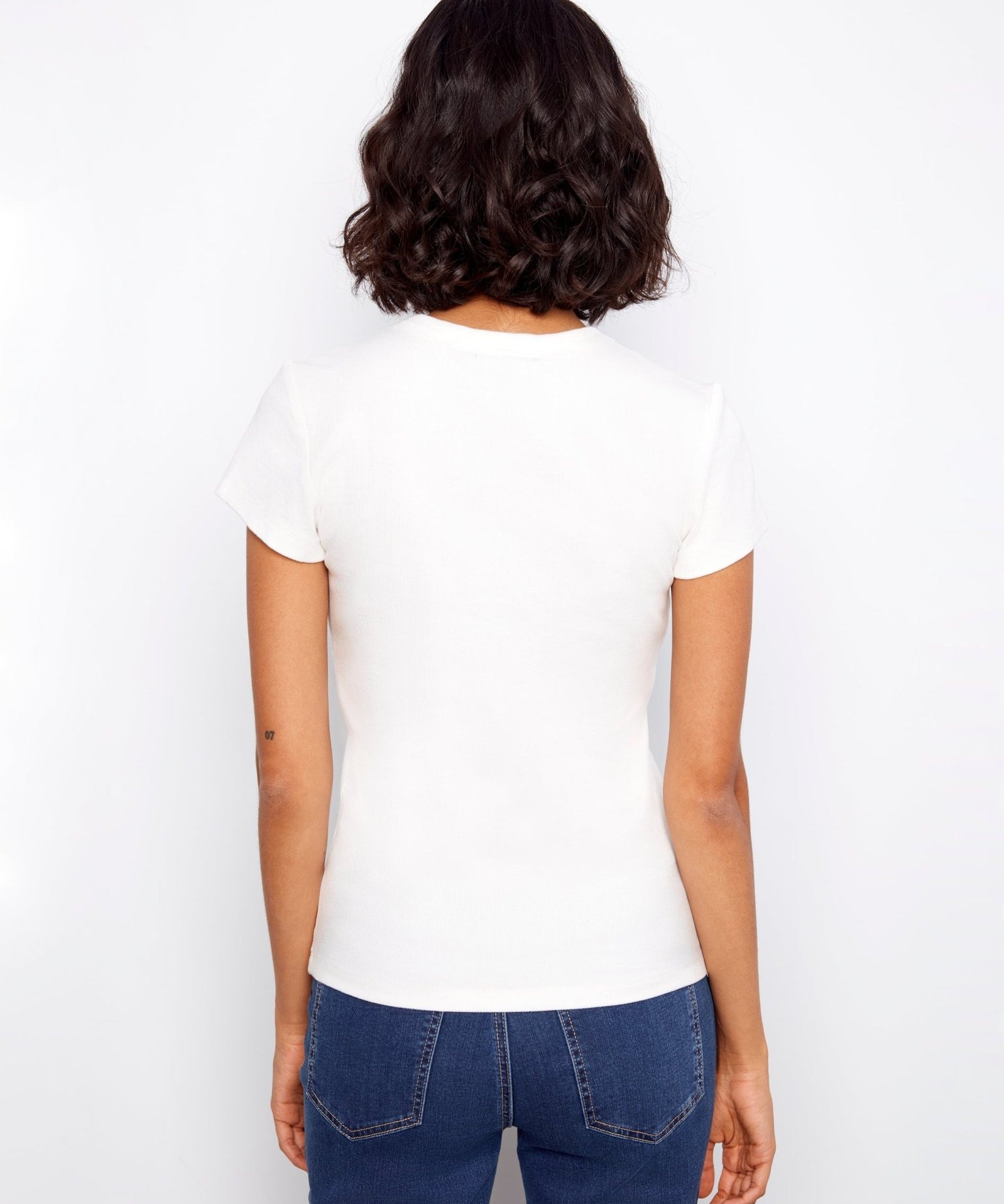 Tencel Rib Crew Neck T-Shirt - Charlie B - 690178765414 - Sugar River Shoppe - 
