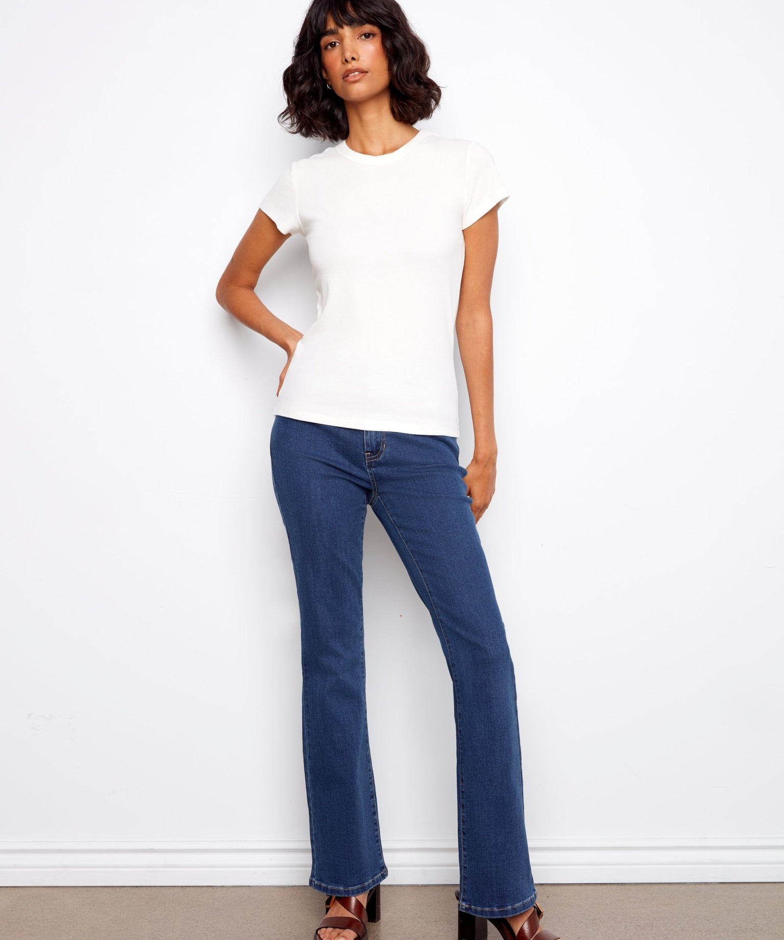 Tencel Rib Crew Neck T-Shirt - Charlie B - 690178765414 - Sugar River Shoppe - 