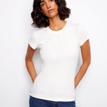 Tencel Rib Crew Neck T-Shirt - Charlie B - 690178765414 - Sugar River Shoppe - 