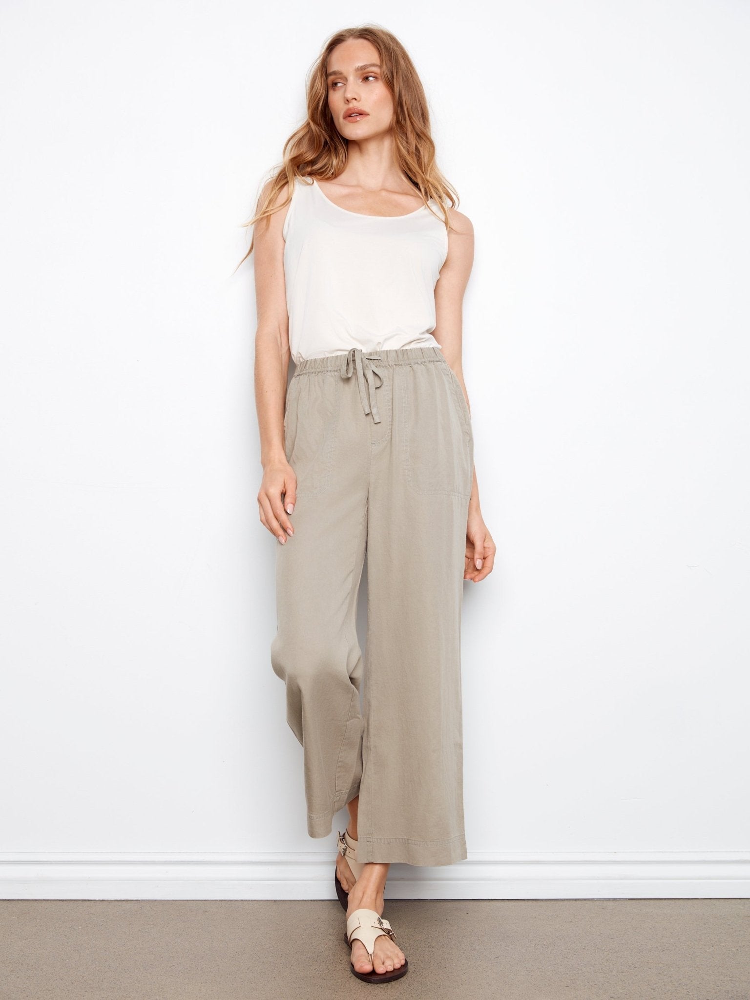Tencel Wide Leg Jogger Pants - Charlie B - 690178715051 - Sugar River Shoppe - 