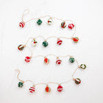 Embroidered Christmas Ball Garland - Sugar River Shoppe