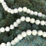 Felt Decor Garland White Balls - White Felt - Sugar River Shoppe