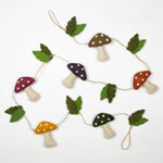 Felt Multi-Color Spotted Mushroom Garland - Sugar River Shoppe