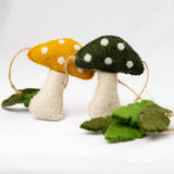 Felt Multi-Color Spotted Mushroom Garland - Sugar River Shoppe
