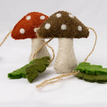 Felt Multi-Color Spotted Mushroom Garland - Sugar River Shoppe
