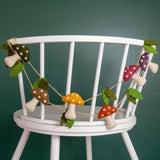 Felt Multi-Color Spotted Mushroom Garland - Sugar River Shoppe