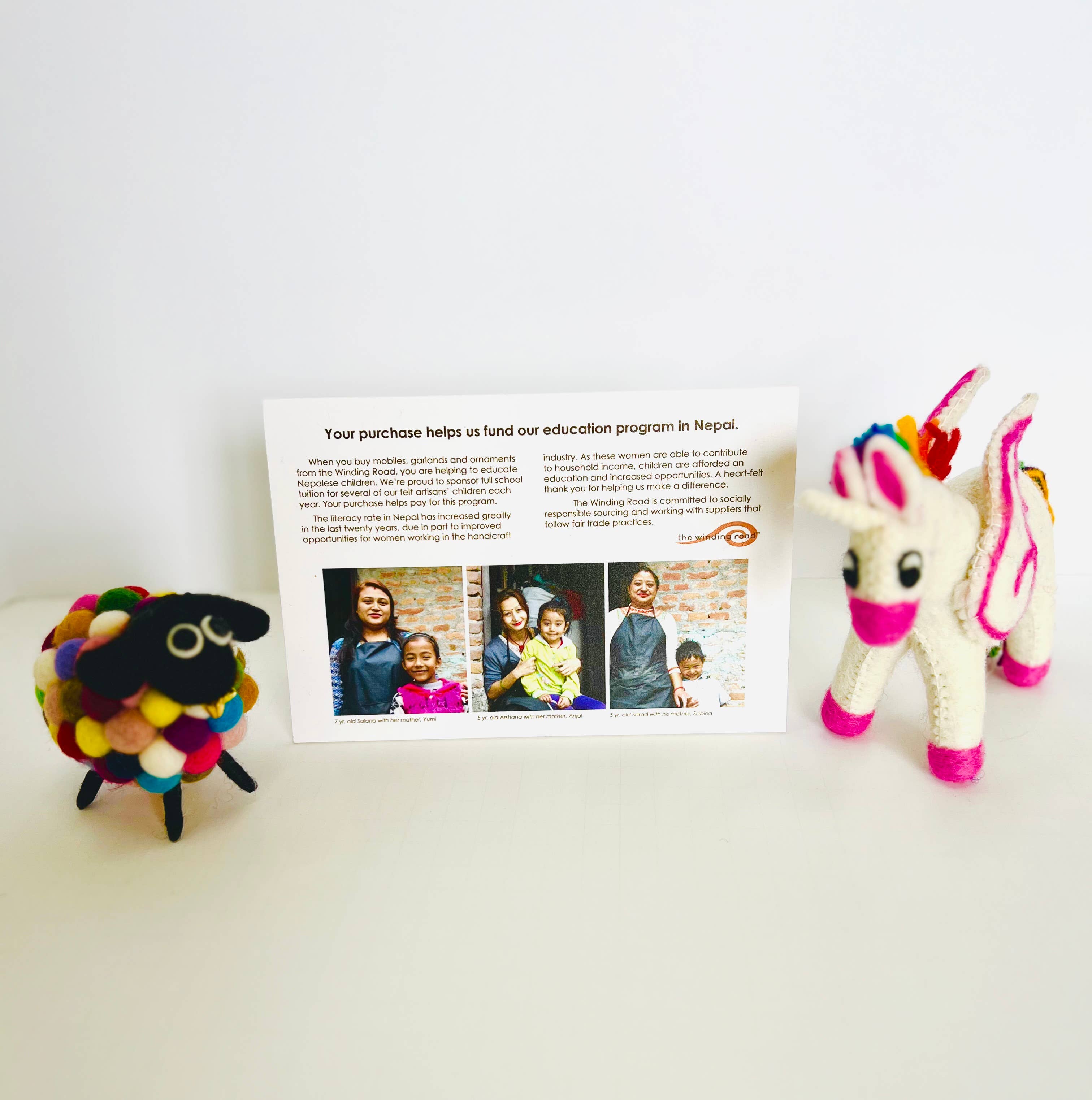 Felt Multi-Color Spotted Mushroom Garland - Sugar River Shoppe