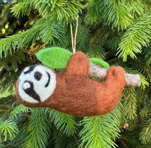 Ornament Sloth - Sugar River Shoppe