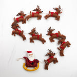 Santa with Sleigh and 8 Reindeer Garland - Sugar River Shoppe