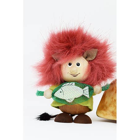 Troll fisherman with a fishing rod - Nordic Dreams - 9566248 - Sugar River Shoppe - 