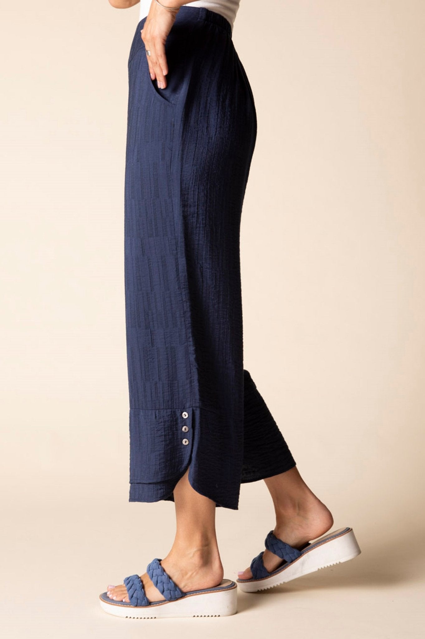 Whisper Jacquard Rayon Crop Pant - Habitat - 194451687993 - Sugar River Shoppe - 